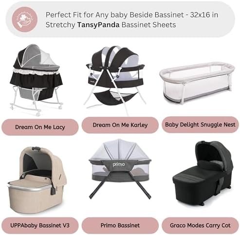 Muslin Bassinet Sheets for Dream On Me, Baby Delight Snuggle Nest, Primo - Image 2