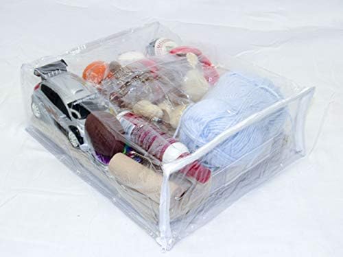 2-Pack Heavy Duty Vinyl Zippered Closet Square Storage Bags - Image 3