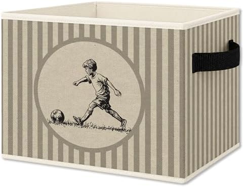Vintage Soccer Boy Nursery Foldable Storage Bins Box by Unknown