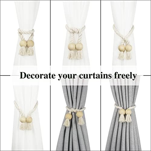 Magnetic Curtain Tiebacks Decorative Tie Back Drapes Holdbacks Nieffeiy - Image 5