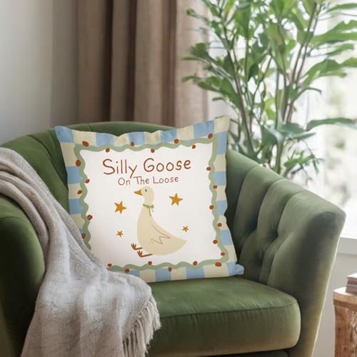 Pretty Silly Goose Pillow Covers Playroom Toddler Nursery Decor - Image 6