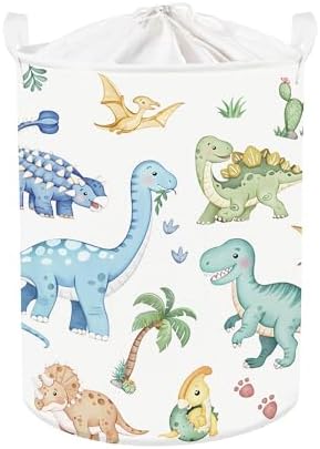 Clastyle Boho Dinosaur Laundry Basket Palm Tree Kids Clothes Book Storage by Clastyle