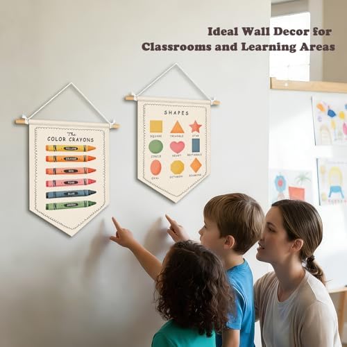 Dilemat Homeschool Decor Wall Pennants Banners, Boho Kids Room Decor - Image 4