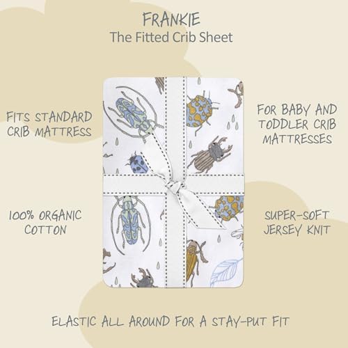 Butterblu Frankie Fitted Crib Sheet 100% Organic Cotton - Image 2