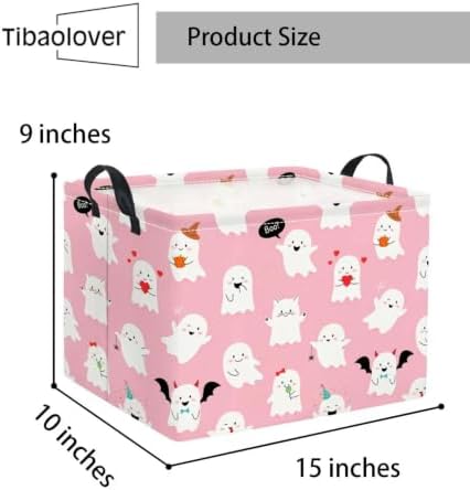 Halloween Basket Cute Baskets for Kids Pumpkin Basket Rectangular Storage Bin - Image 2