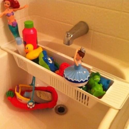 Adjustable Bathtub Toy Organizer, Partitioned Storage Basket - Image 5