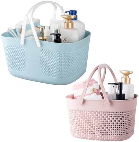 Shower Caddy Basket, Portable Large Capacity Thickened Plastic Organizer by rejomiik