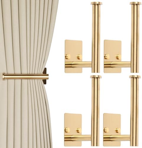 4 Pack No Drill Curtain Holdbacks Adhesive Curtain Tiebacks by OCIOLI