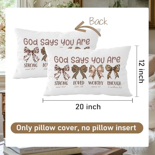 Cheetah Print Bow Throw Pillow Cover 12x20, Leopard Pillowcase - Image 6