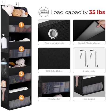 GRANNY SAYS Over the Door Organizer, 4-Shelf Behind the Door Storage - Image 6