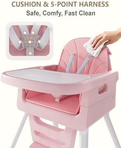 Highchairs for Babies and Toddlers, Foldable Highchair - Image 6