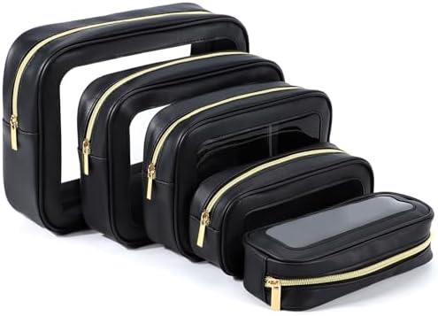 YOPCDJ 5PCS Diaper Bag Organizer Pouch Set, TSA Approved Toiletry Bag，Clear by YOPCDJ
