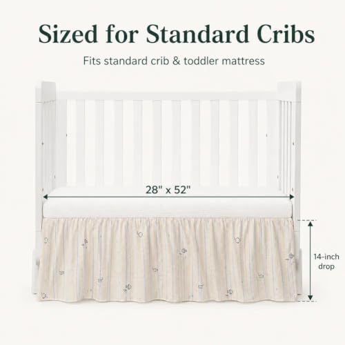 Crib Skirt Dust Ruffle 14" Drop - Image 3