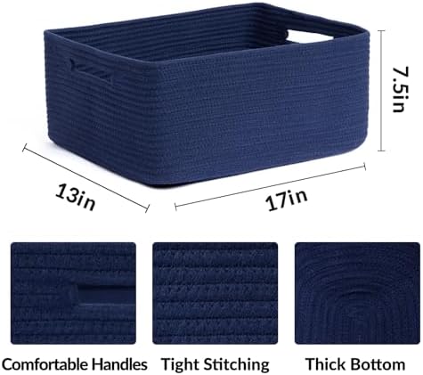 MiniArk Large Storage Baskets for Shelves, Baby Nursery, Toy Baskets Box - Image 2
