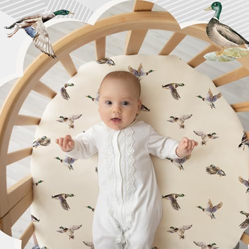 CroBlissful 4 Pack Mallard Duck Bassinet Sheets - Image 6