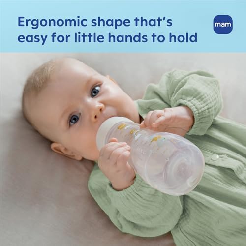 MAM 11oz Natural Flow Active Anti-Colic Baby Bottle, 4+ Mths, 2 Pack - Image 4