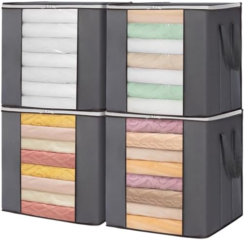 Lifewit 4 Pack 100L Large Clothes Storage, Blanket Storage Bags by Lifewit