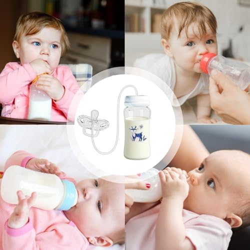 Silicone Anti-Colic Portable Adjustable, 15 Cm Hands Free Babys Bottle - Image 4
