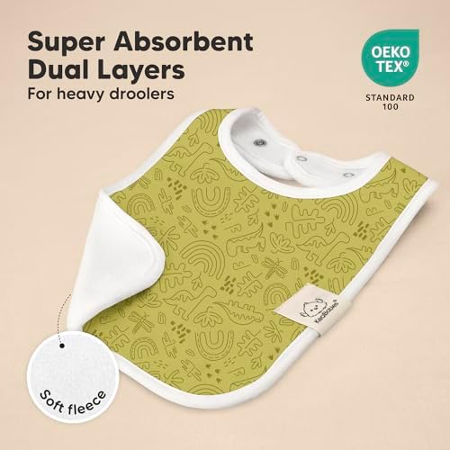 KeaBabies 8-Pack Organic Baby Bibs - Image 4