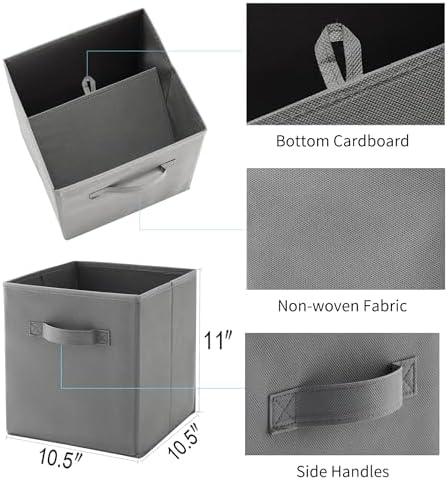 MAX Houser 6 Pack Foldable Fabric Storage Bins - Image 3