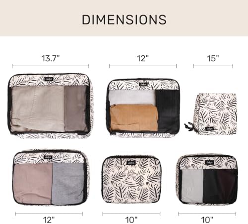 Jadyn Packing Cubes for Travel, 6-Piece Large Packing Cube Organizer Set for - Image 2