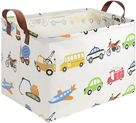 FXOLCSHE Rectangular Car basket, Car toy storage box, Collapsible Car Storage by FXOCSHE