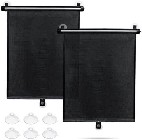Sfee Car Window Shade for Side Windows, 2 Pack Sun Shade Retractable for Car by Sfee