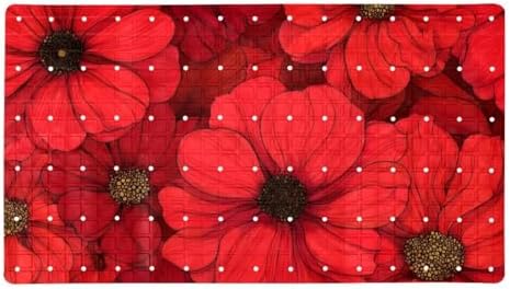 Shower Mat Non Slip, Poppies Anti Slip Bath Mat by Anna+Cowper