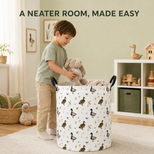 MAIZMZ Kids Hamper Storage Bins Organizer Toy Box Laundry Basket Large Canvas - Image 2