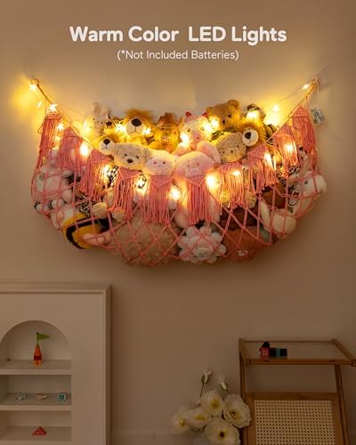 Boho Stuffed Animal Hammock, Falt Wall or Corner Hanging - Image 3