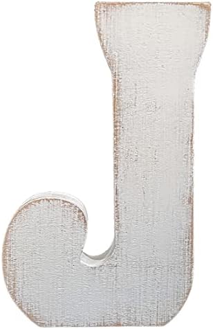 ABELOTS Large Distressed White Wash Alphabet Wall Decor Monogram Letter by ABELOTS