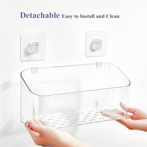 Bath Toy Storage Holder, 2 Pack Clear Bathtub Shower Caddy Shower Organizer - Image 5