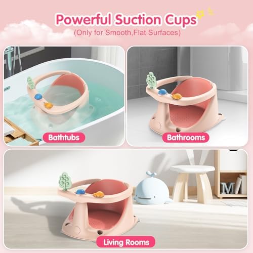 Baby Bath Seat for Babies 6 Months & Up, Non-Slip Bath Seats for Babies Sitting - Image 6