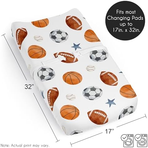 Sweet Jojo Designs Baby Changing Pad Cover Sheet - Image 6