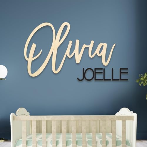 Custom Wood Name Sign For Nursery, 1/3-INCH THICKNESS, Boho Nursery Sign - Image 2