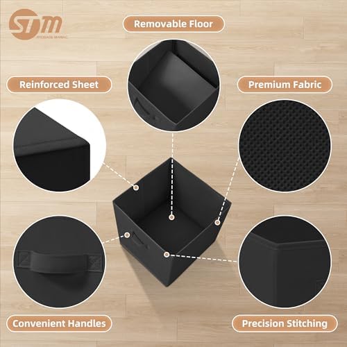 STORAGE MANIAC Storage Cubes, 13 Inch 8 Pack Collapsible Fabric Shelf Bins - Image 3