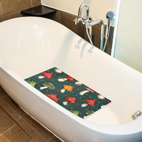 Shower Mat Non Slip, Mushrooms Pattern Anti Slip Bath Mat - Image 5