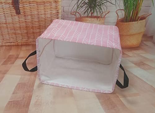 Girls Storage Basket Foldable Pink Box Baby Hamper Collapsible Organizer Bin - Image 5