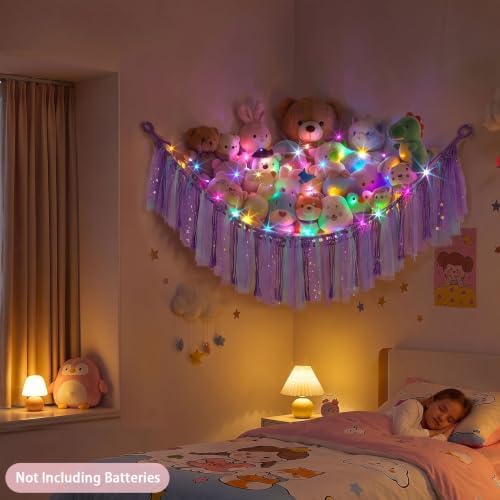 FIOBEE Stuffed Animals Net LED Light Toy Hammock - Image 4