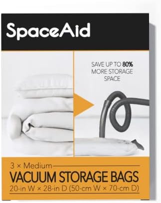 SpaceAid Vacuum Storage Bags, Space Saver Sealer Compression Bags by SpaceAid