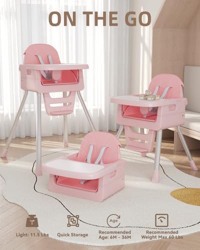 Highchairs for Babies and Toddlers, Foldable Highchair - Image 2