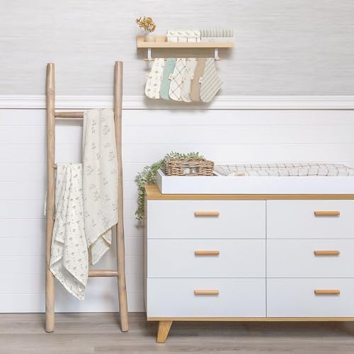 Crane Baby 100% Organic Cotton Change Pad Cover, Neutral Check Pattern - Image 3