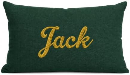 Custom Embroidered Name Pillow，Personalized Decorative Throw Pillows, by JAXVVIQEN