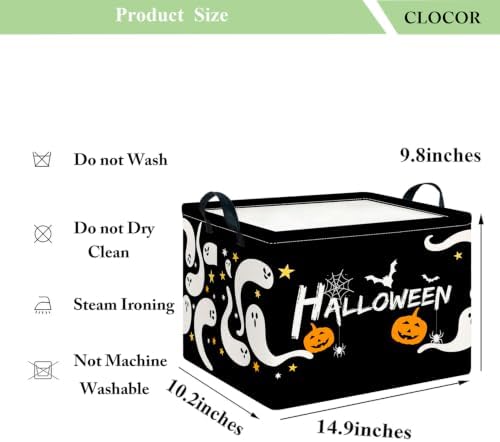 CLOCOR Rectangular Storage Basket, Collapsible Cute Pattern Storage Bin - Image 6