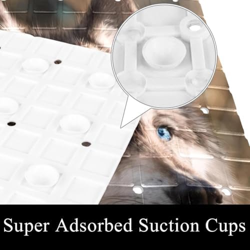Bathtub Mat Non Slip 26.8x15.1In, Wolf Bath Mat - Image 3