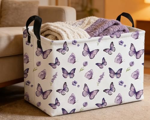 Essme Rectangular Kids Baskets, Butterfly Storage Box, Cute Basket - Image 4