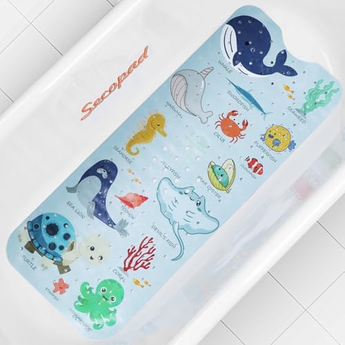 Secopad Bathtub Mat Non Slip, Cute Tub Mat by Secopad