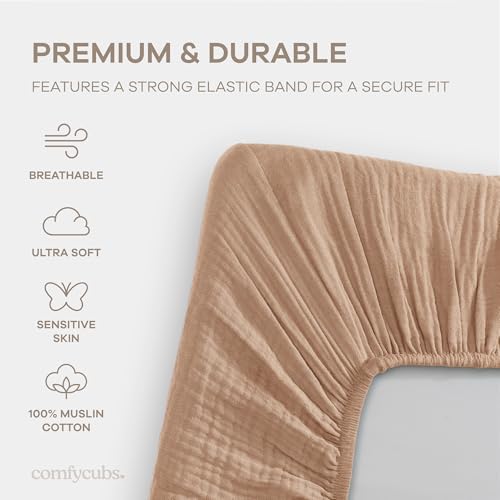 Comfy Cubs Muslin Bassinet Sheet - Image 4