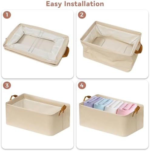 SNWDN 4 Pack Closet Cloth Storage Bins - Image 3