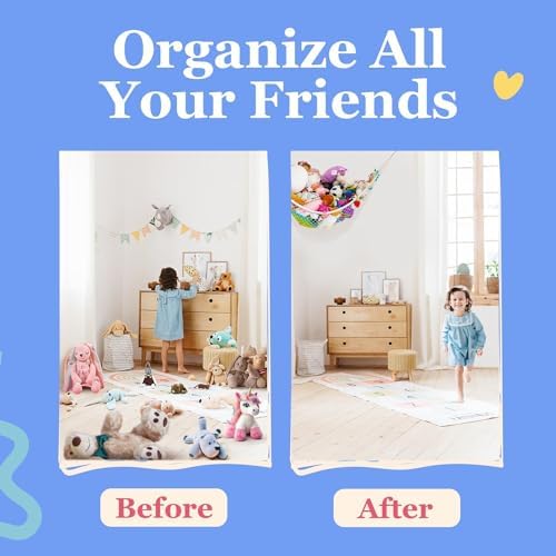 Extra Large Stuffed Animal Storage Hammock 2 Pack | Holds 12 lbs | Corner - Image 4